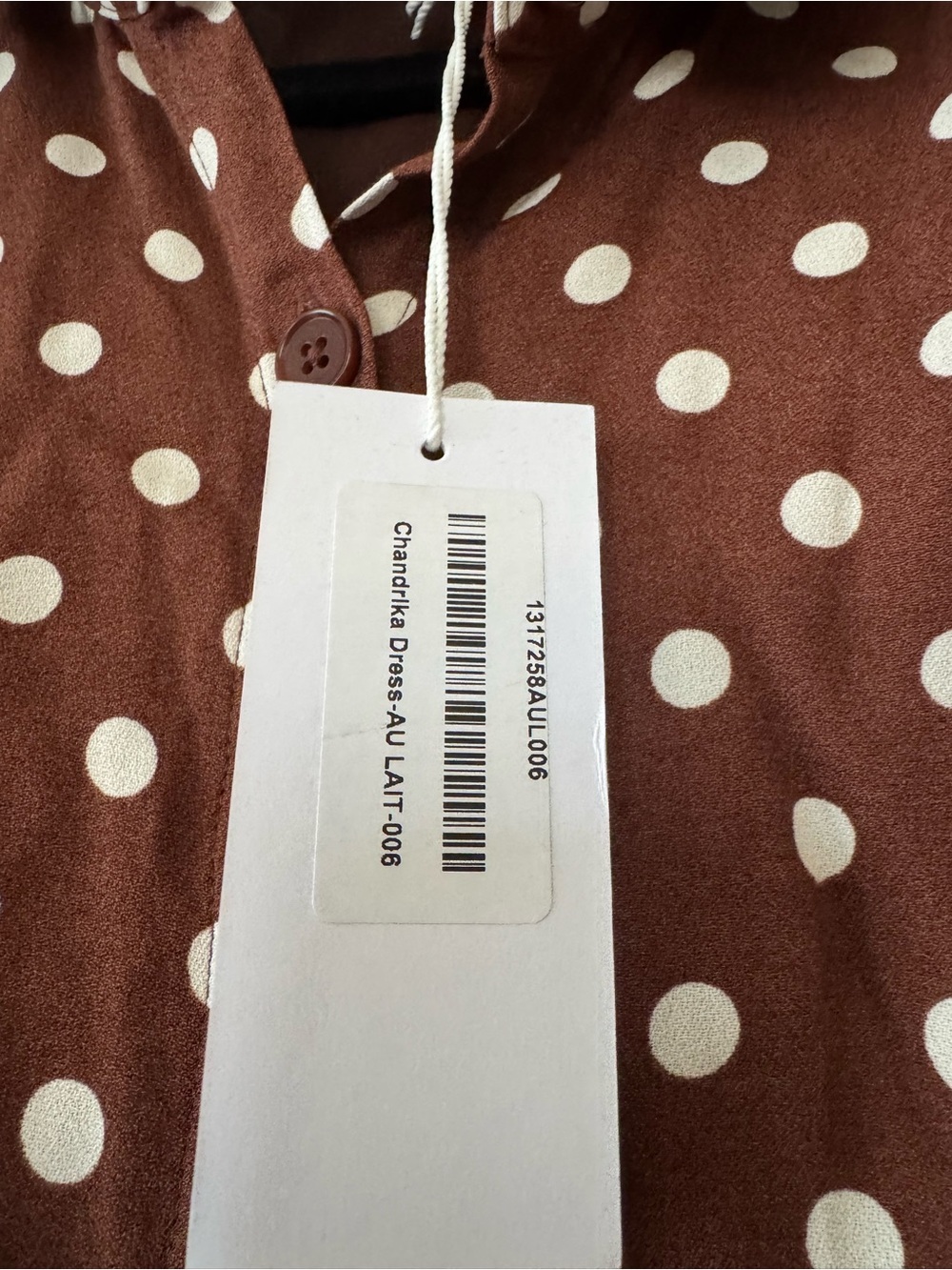 Reformation Brown Polka Dot Sleeveless Shirt Dress - Picture 4 of 7